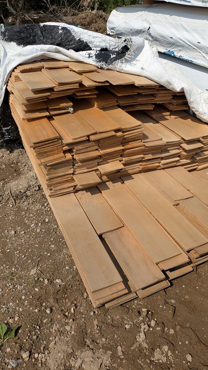 Hemlock Kiln Dried Bevel Siding, OUTS Grade, 1x6, 160 - 6' lengths, 81 - 7' lengths, 241 - 8' lengths, 18 - 9' lengths, 56 - 10' lengths, 4176 linear ft, 1696 sq ft