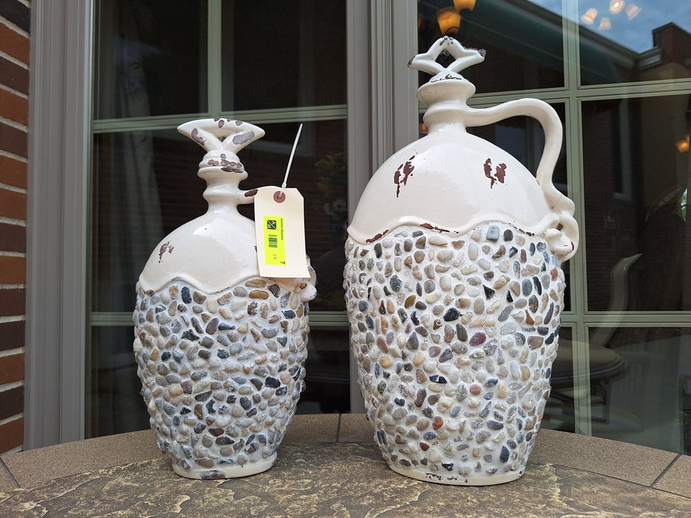 2 Decorative Outdoor Jugs, 17"x22"H