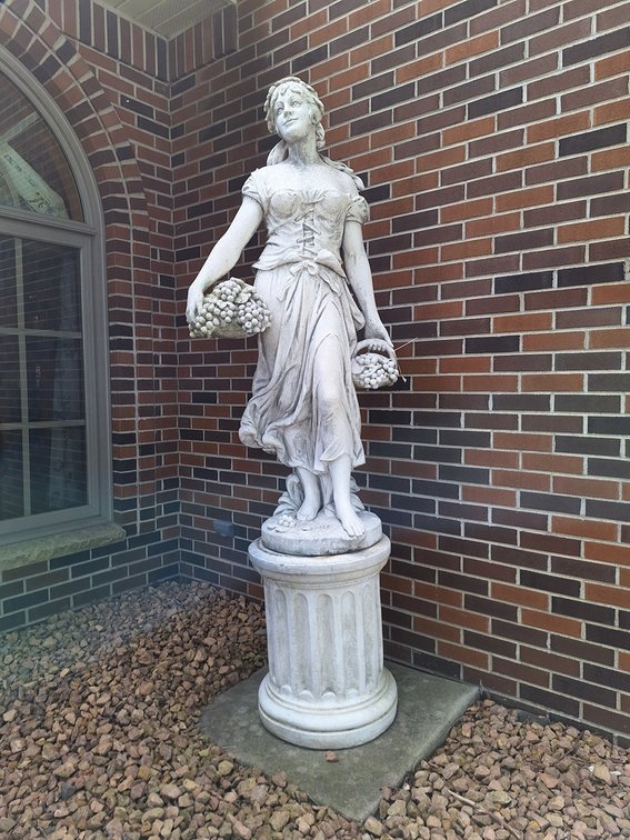 Concrete/Stone Sculpture on Pedestal, 18"x84"