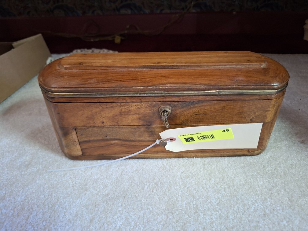 13" Wooden Locking Pencil Box