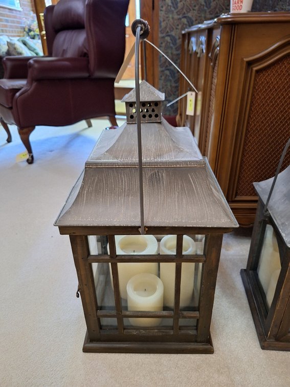 Decorative Lantern with Candles, 30" @ Handle