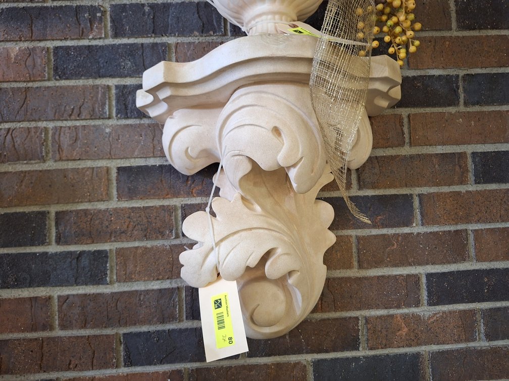 Pair Rococo Style Leaf Form Shelves, 15"H