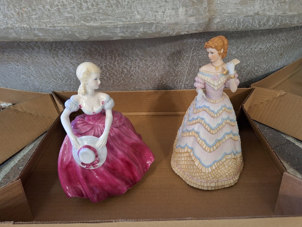 Lenox and Coalport Lady Figurines, 9"