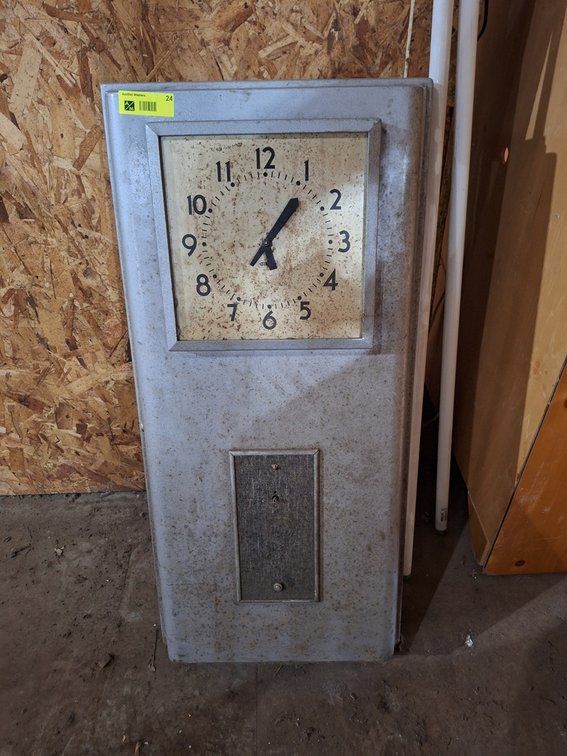 Vintage Heavy Duty Metal Wall Clock, 17"x8"x37"