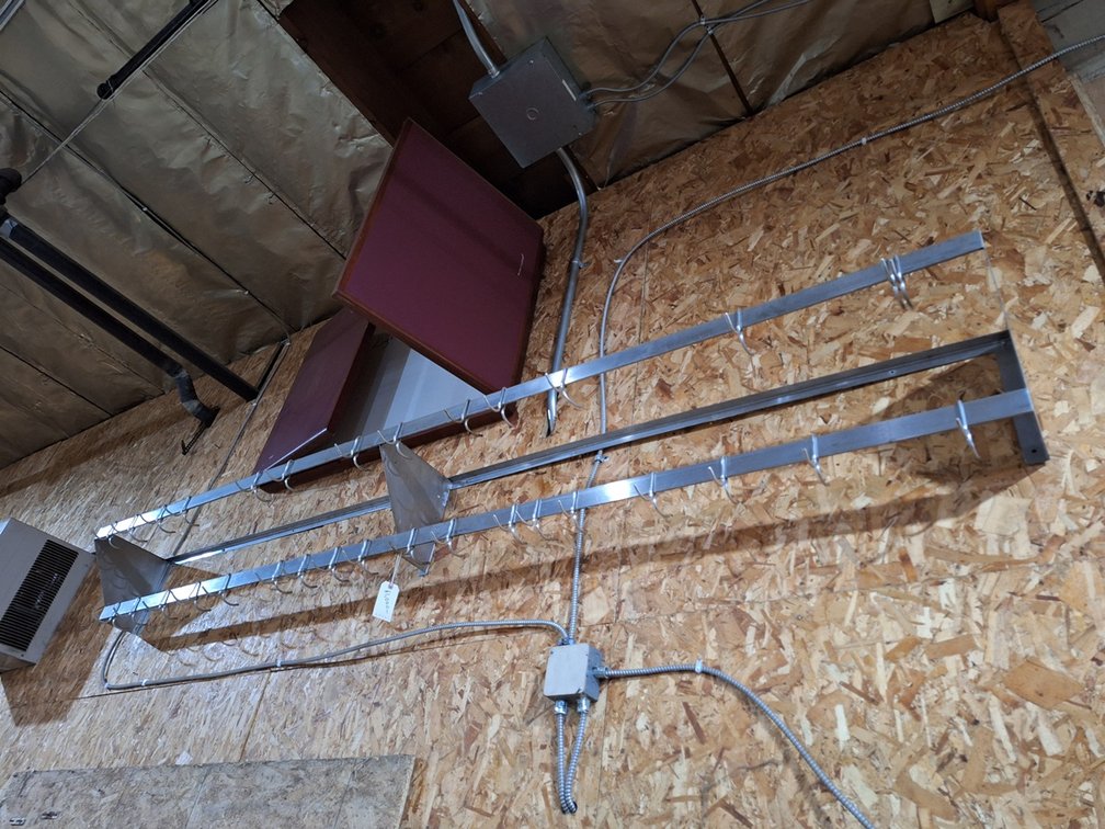 Metal Wall-Mount Rack, 17"x8"x37"