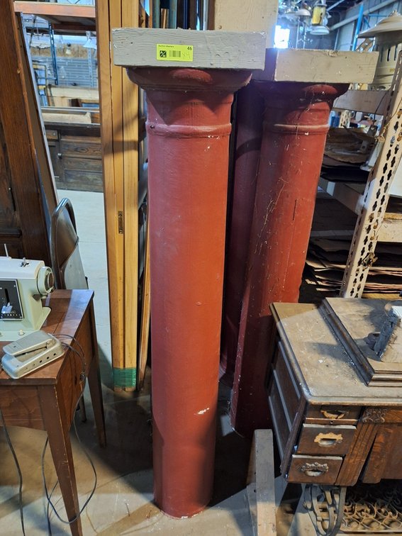 4 Decorative Wood Columns, 11"x11"x60"