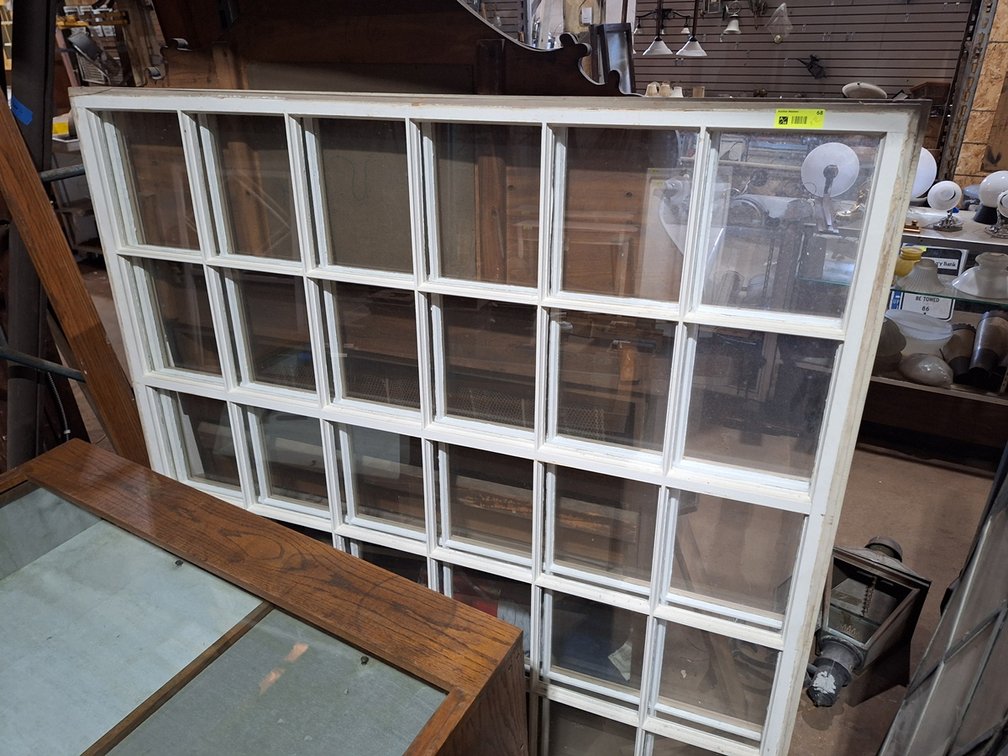 2- 30 Panel Wood/Glass Windows, 64"x66"