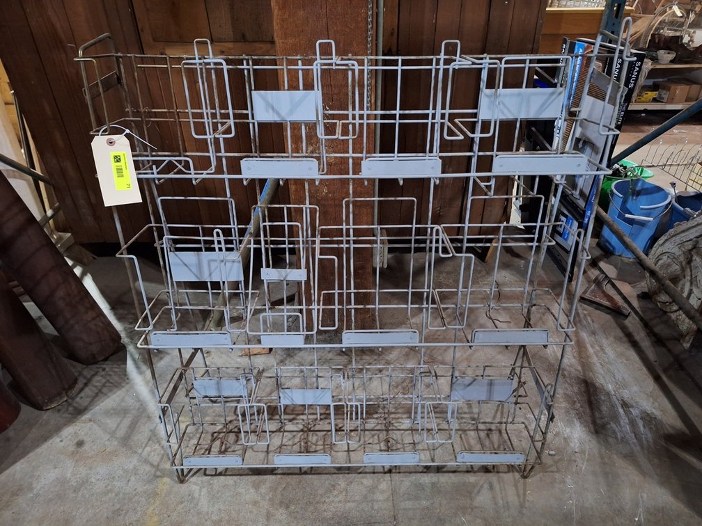 Metal Magazine Rack, 38"x12"x42"