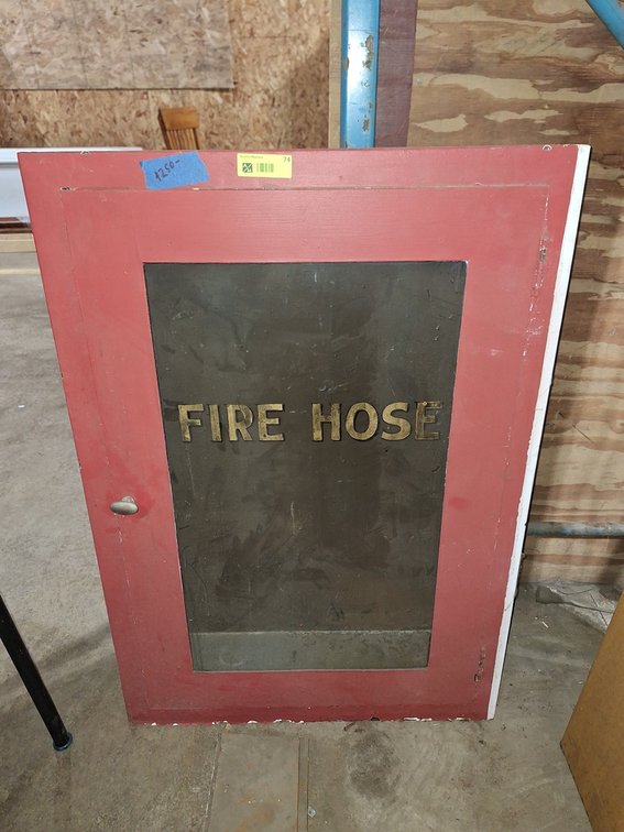 Metal/Glass Firehose Cabinet, 28"x8"x40"