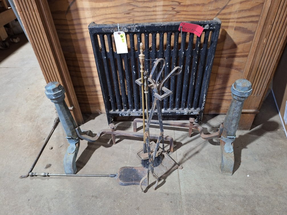 Assorted Fireplace Accessories and Radiator