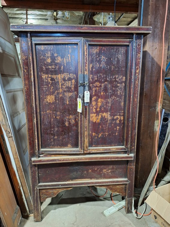 Vintage Wood 2-Door Wardrobe, 44"x22"x72"