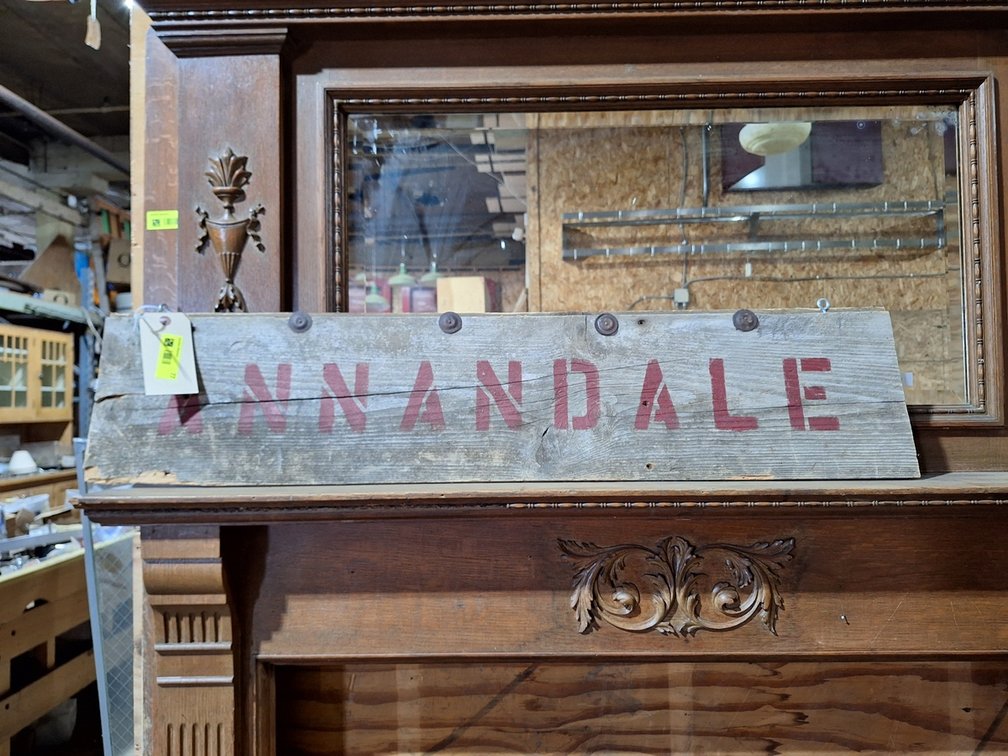 Wood "Annandale" Sign, 42.5"x9.5"