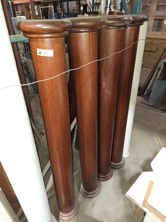 4 Wood Columns, 9"x59"