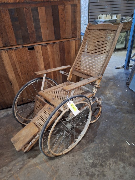 Vintage Wicker Wheelchair