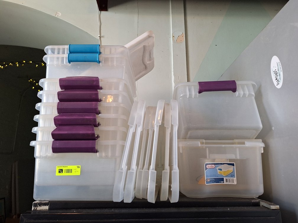 Assorted Poly Bins with Lids