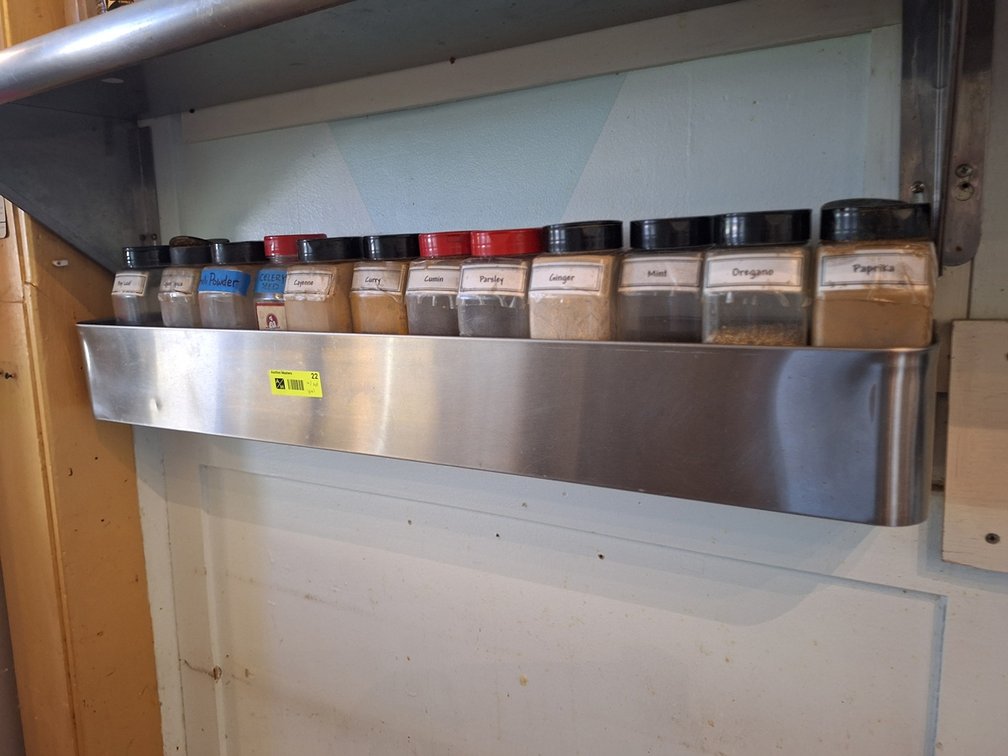 SS Wall Spice Rack, 36"