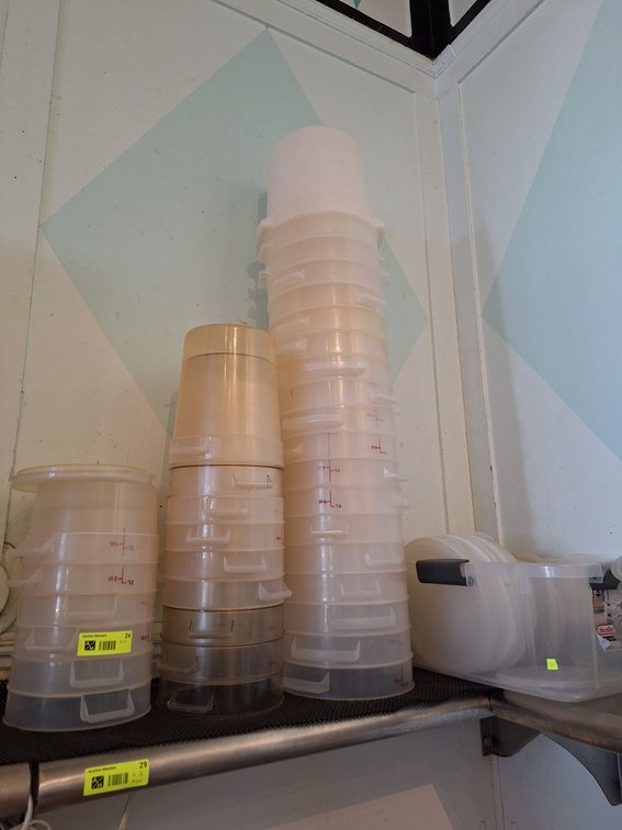 Assorted Poly Containers, 2 Qt. to 6 Qt.