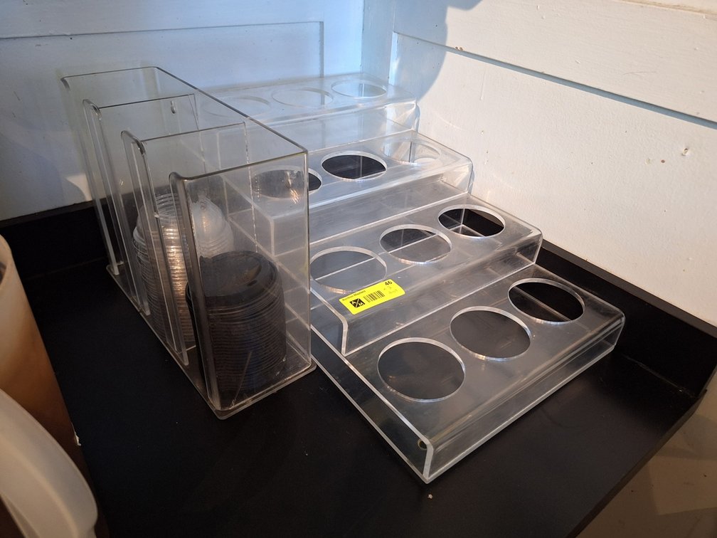 4 Tier Poly Cup and Lid Rack