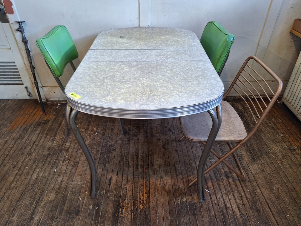 Vintage Table 48"x30" with 3 Chairs