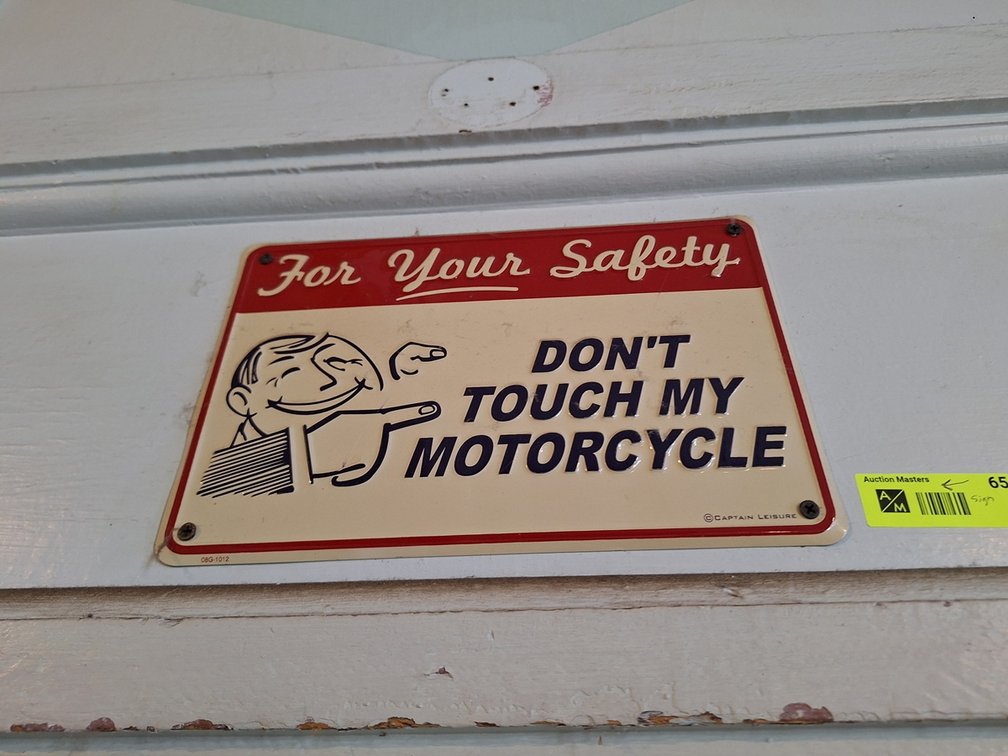 "Don't Touch my Motorcycle" Sign, 11"x8"