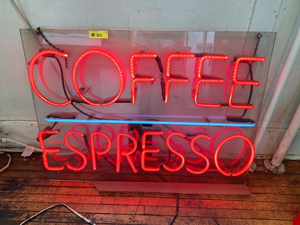 "Coffee/Espresso" Neon Sign, 36"x27"