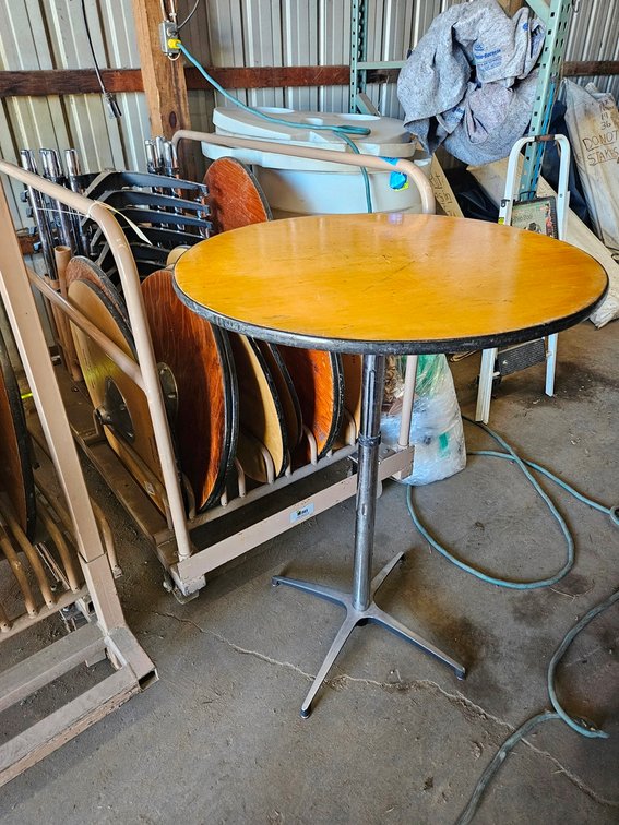 12 Wood/Metal 30" Cocktail Tables with Cart