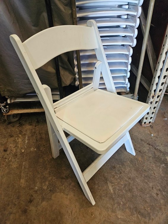 Poly Resin Folding Chairs, Approx. 45 with 2 Carts