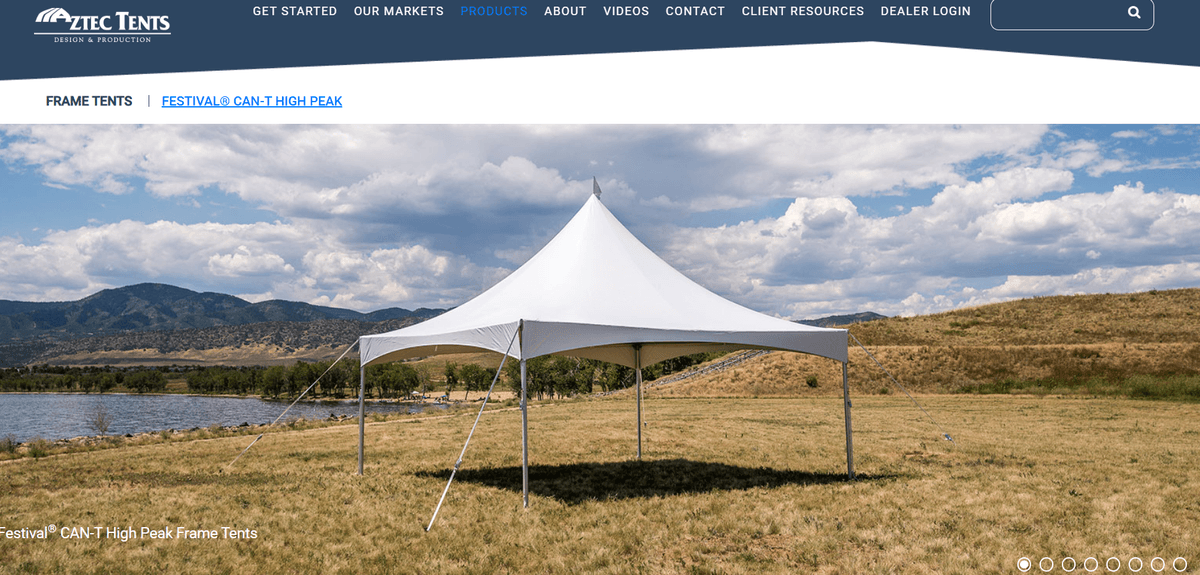 Aztec Tents Package: 3 New Cable Top Tents, 2 - 10'x10' and 1 - 15'x15', Includes Lifting Jacks, Poles and Related
