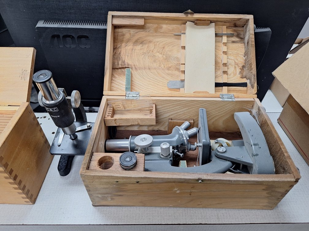 2 Vintage Monocular Microscopes