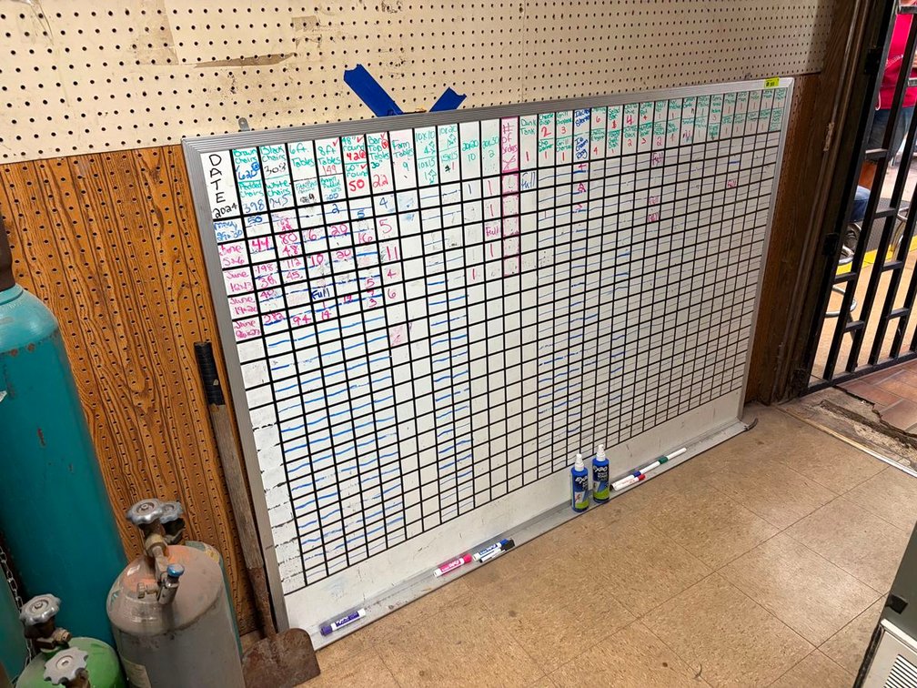 Dry Erase Board, 6'x4'