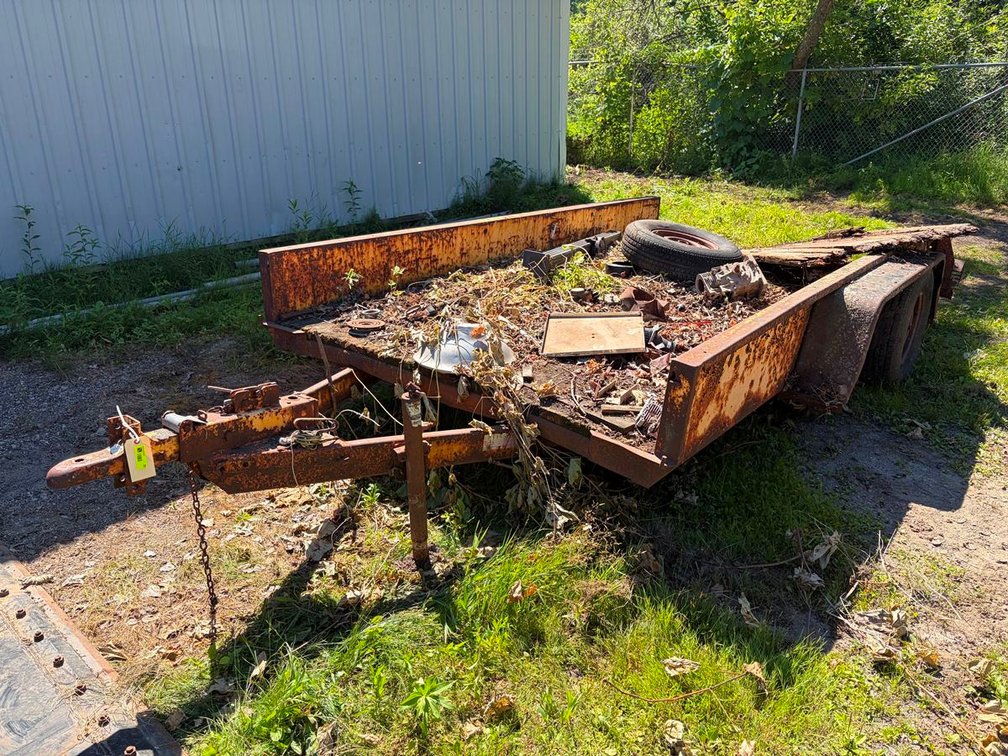 Tandem Axle Yard Trailer, 12'x75" Bed, Parts only, No Title