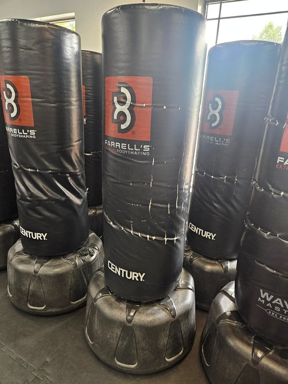 Century Free Standing Punching Bag, Water Filled Base, 67" Tall, All have normal wear and tear (Farrell's branded)