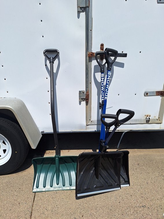 2 Assorted Snow Shovels
