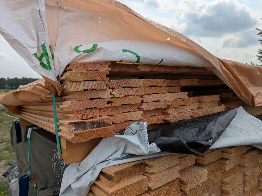 Douglas Fir 1"x3.25" Outs, Dressed and Matched Flooring KD, 95 Pieces, 3' to 5' Lengths, 346 Linear Feet