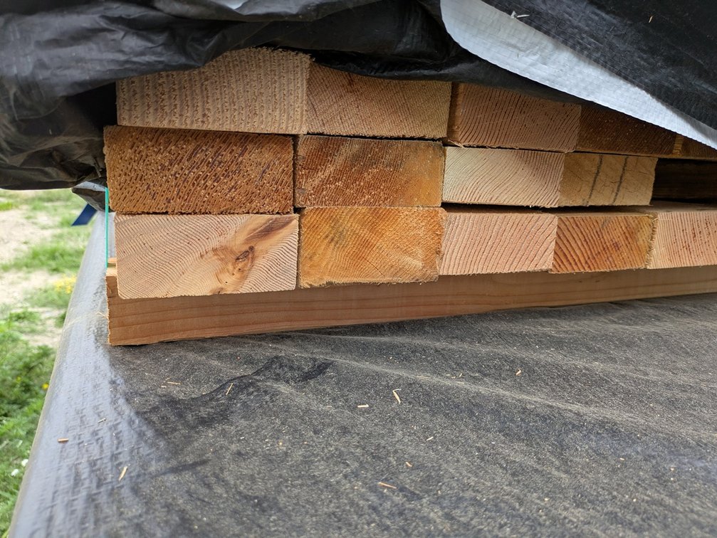 Douglas Fir 1 5/8"x4" Face Sawn Vertical Grain, 3' to 5' Lengths, 112 Linear Feet, 36 Sq. Ft.