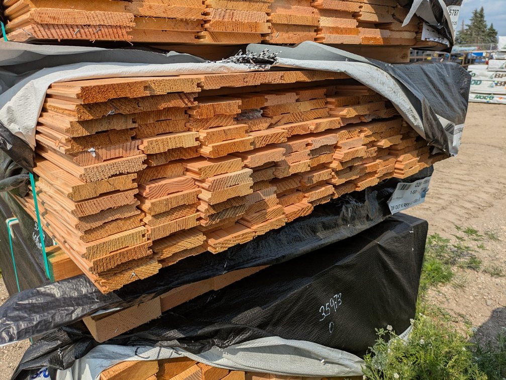 Douglas Fir 1"x4" Outs, Dressed and Matched Flooring KD, 172 Pieces, 5' to 10' Lengths, 1361 Linear Feet