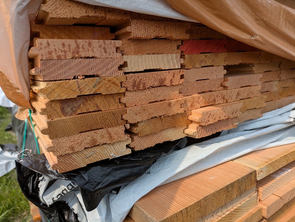 Douglas Fir 1"x3.25" Outs, Dressed and Matched Flooring KD, 112 Pieces, 3' to 5' Lengths, 364 Linear Feet