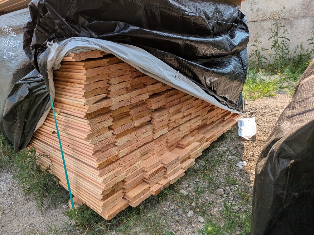 Douglas Fir 1"x3.25" Outs, Dressed and Matched Flooring KD, 416 Pieces, 3' to 5' Lengths, 1440 Linear Feet