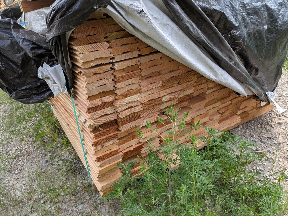 Douglas Fir 1"x3.25" Outs, Dressed and Matched Flooring KD, 416 Pieces, 3' to 5' Lengths, 1417 Linear Feet