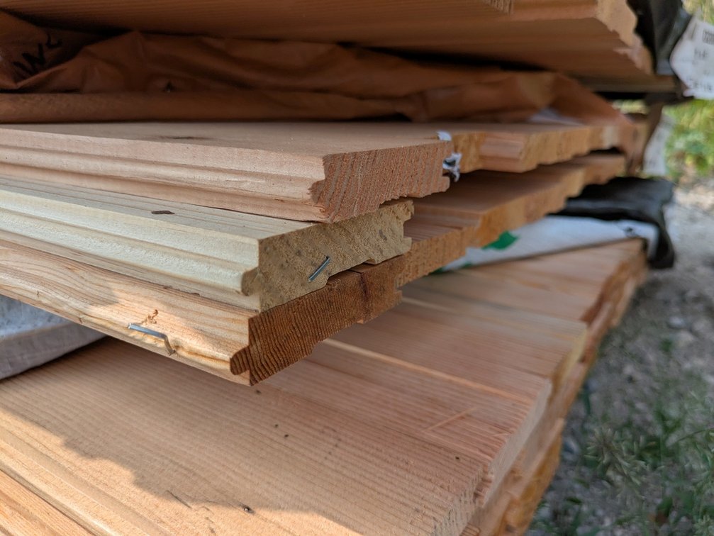 Douglas Fir 1"x4" Outs, Dressed and Matched Flooring KD, 27 Pieces, 11' to 20' Lengths, 378 Linear Feet