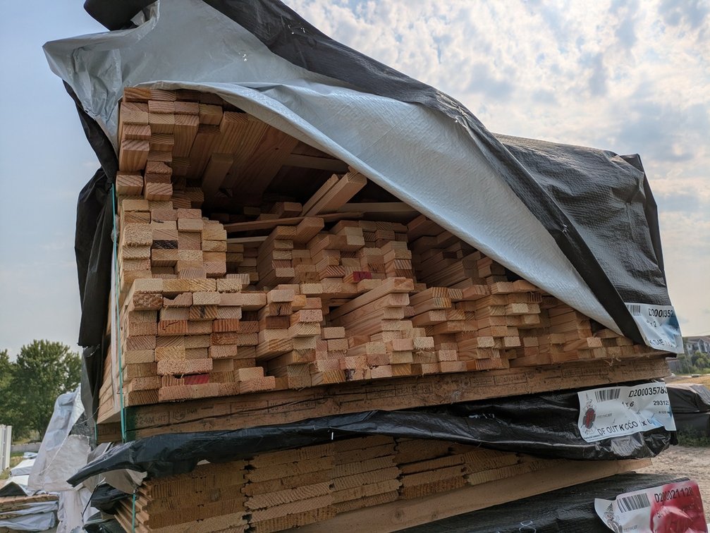 Douglas Fir 1"x2" Outs, S4S EE KD, 741 Pieces, 3' to 5' Lengths, 2360 Linear Feet