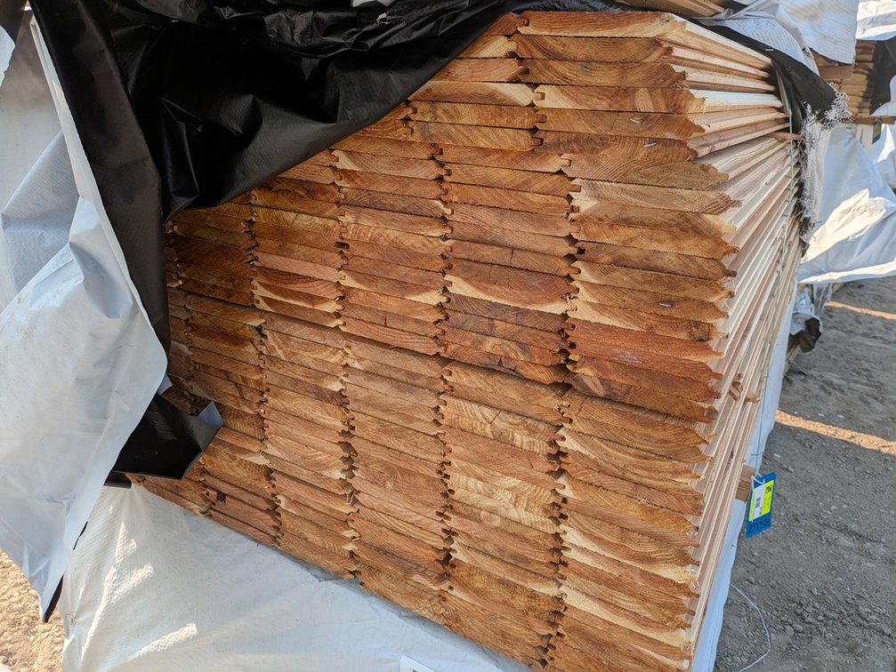 Cedar 1"x6"x8' Tongue and Groove, WT & Better Y Joint, 288 Pieces, 2304 Linear Foot, 912 Sq. Ft.