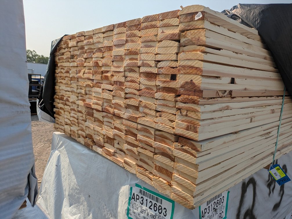 Cedar 7/8"x4"x6' Fence, 364 Pieces, 2184 Linear Feet