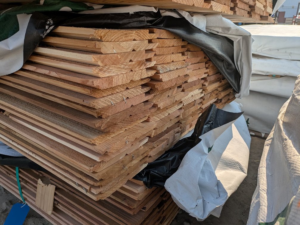 Western Red Cedar 1"x8" Utility Channel Bandsawn KD R/L, 108 Pieces, 8' Lengths, 864 Linear Feet, 459 Sq. Ft.