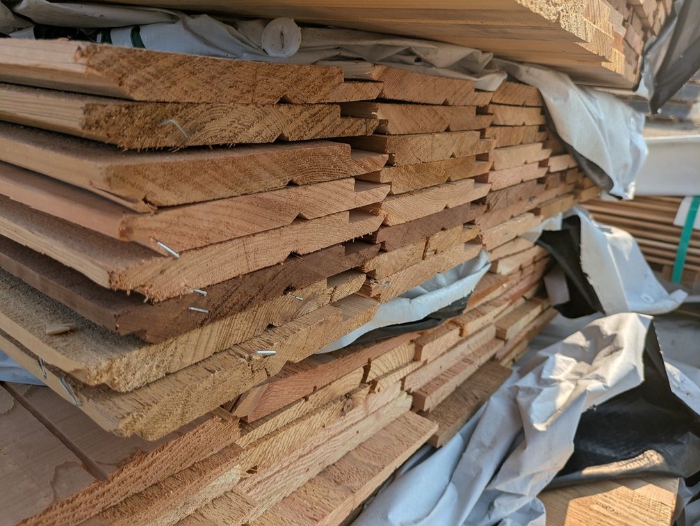Western Red Cedar 1"x8" Utility Channel Bandsawn KD R/L, 47 Pieces, 10' Lengths, 469 Linear Feet, 249 Sq. Ft.