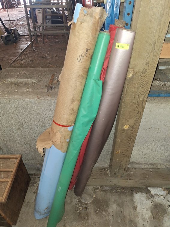 Assorted Rolls of Vinyl for Auto/Marine Upholstery