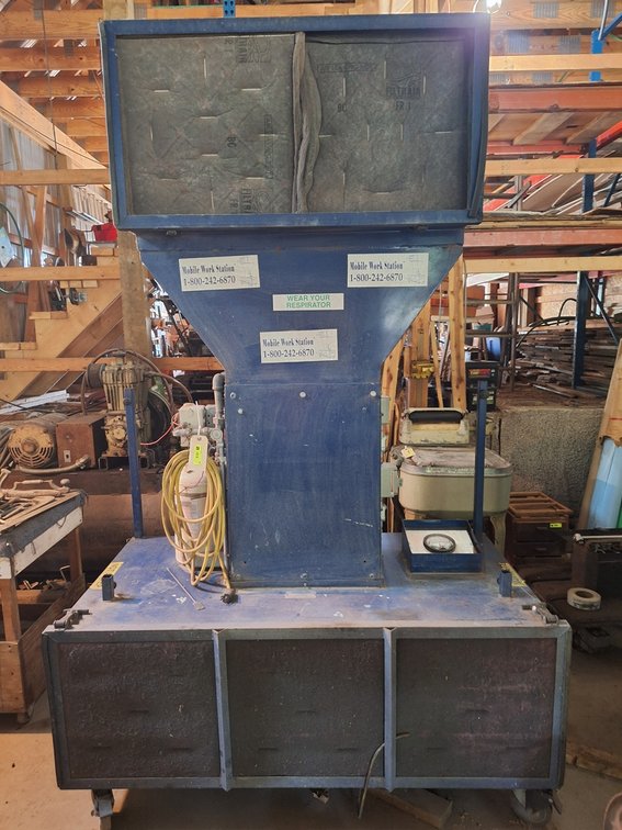 Fax Metals Mobile Work Station/Paint Booth Component Centrimaster on Wheels, Model KD137H4, Serial TUF349401, 60"x32"x96"