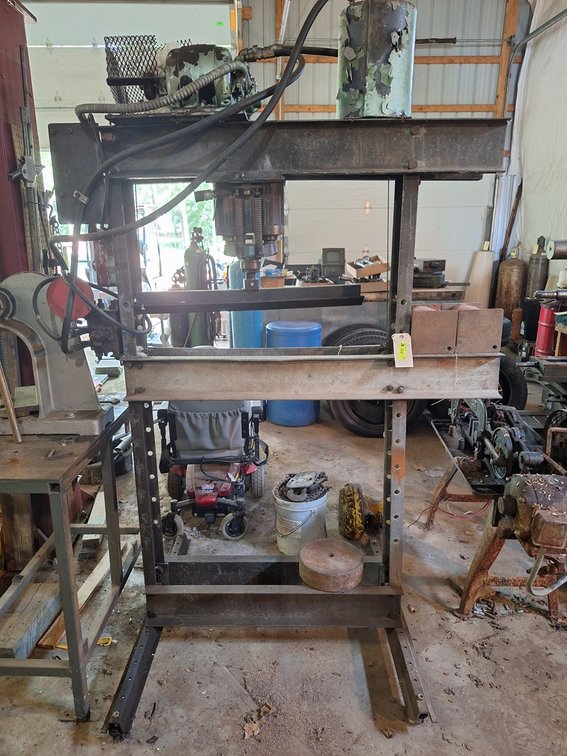 Commercial Grade Hydraulic Press on Stand with Wheels