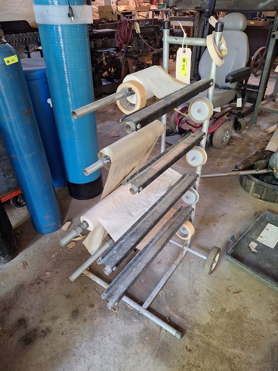 Cart for Sheet Rolls with Assorted Contents