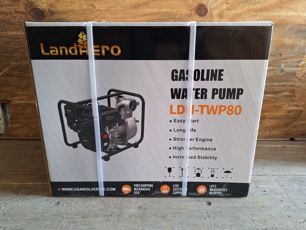 2026 LandHero Water Pump, Model LDH-TWP80, Unused